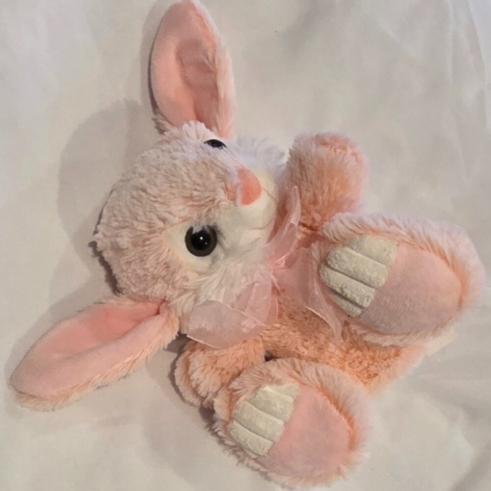 Stuffed Animal Easter Bunny Rabbit Plush Pink Long Ears Gifts